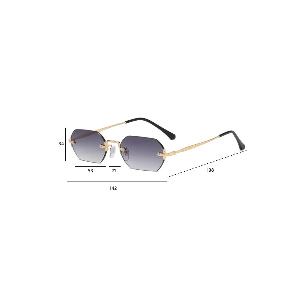 ORION – Lunettes octogonales sans contour dorées - Unisexe